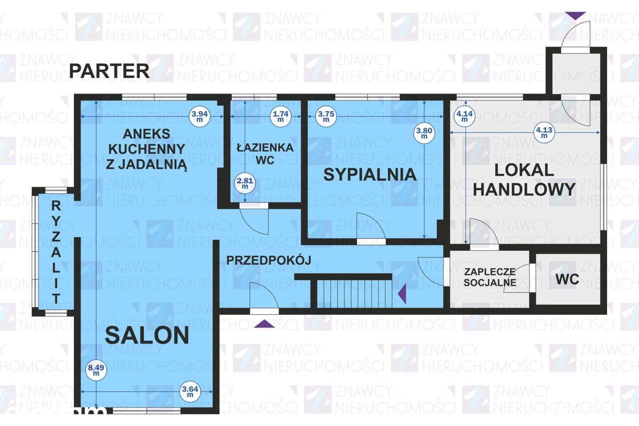 Lokal 81,6 m2+60,8m2 zaadaptowanej piwnicy