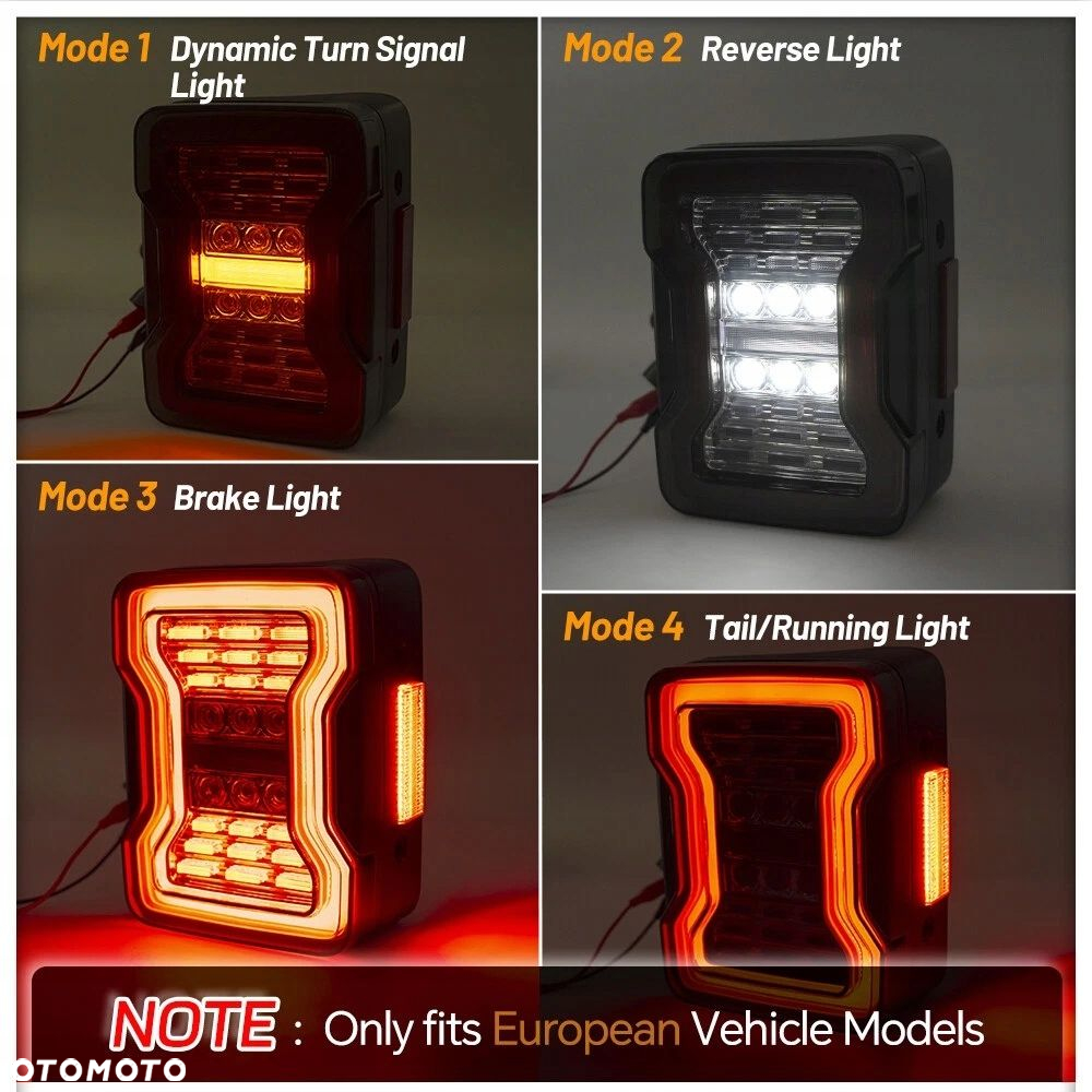 Lampy tyl kpl Full Led Neon Diody Tuning Smoke Jeep Wrangler JK 2006-2018 - 6