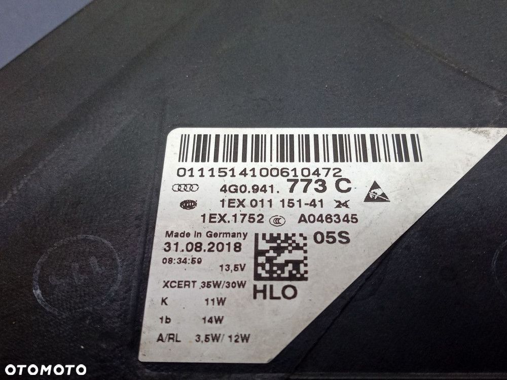 A6 C7 REFLEKTOR LEWY LED MATRIX EU 4G0941773C - 5