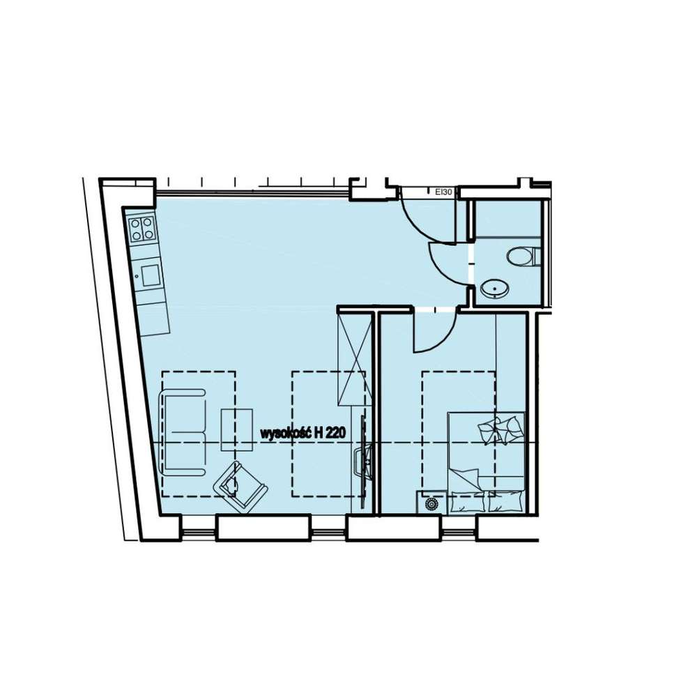 42m², 2 pokoje, Kraków Stradom - kamienica w renow