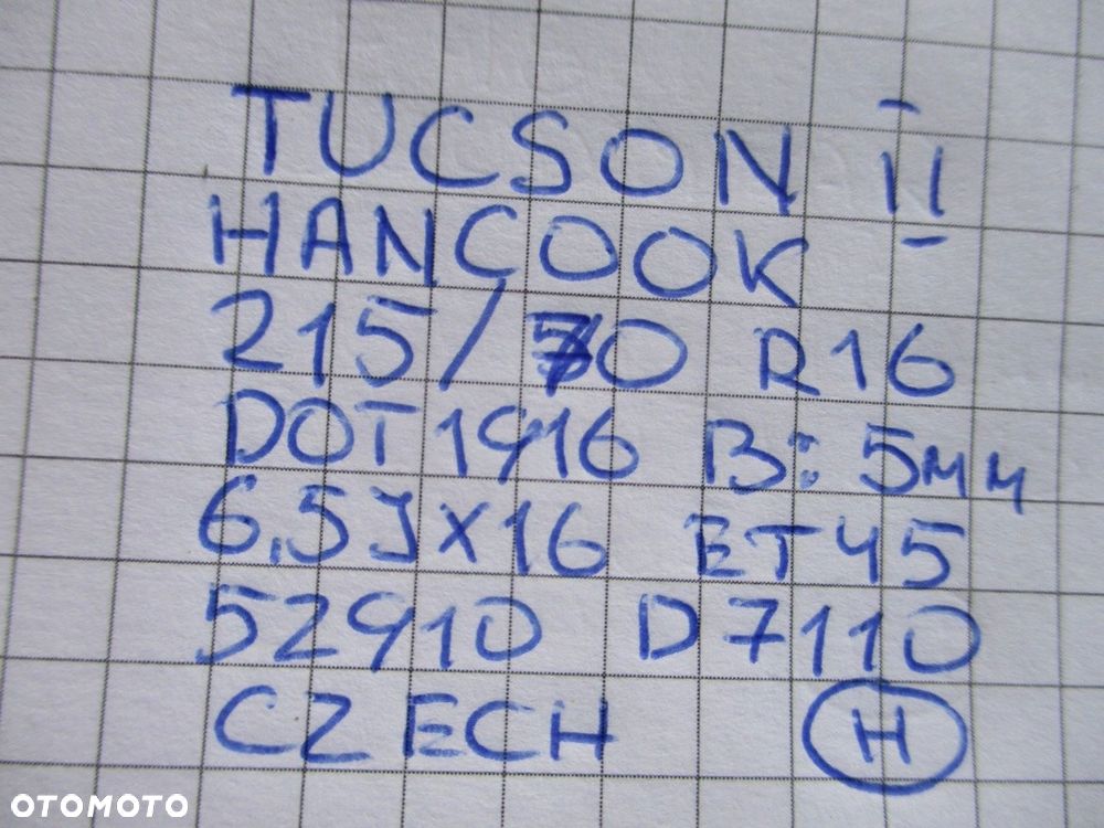 Koła felgi opony HYUNDAI TUCSON R16 16r - 15