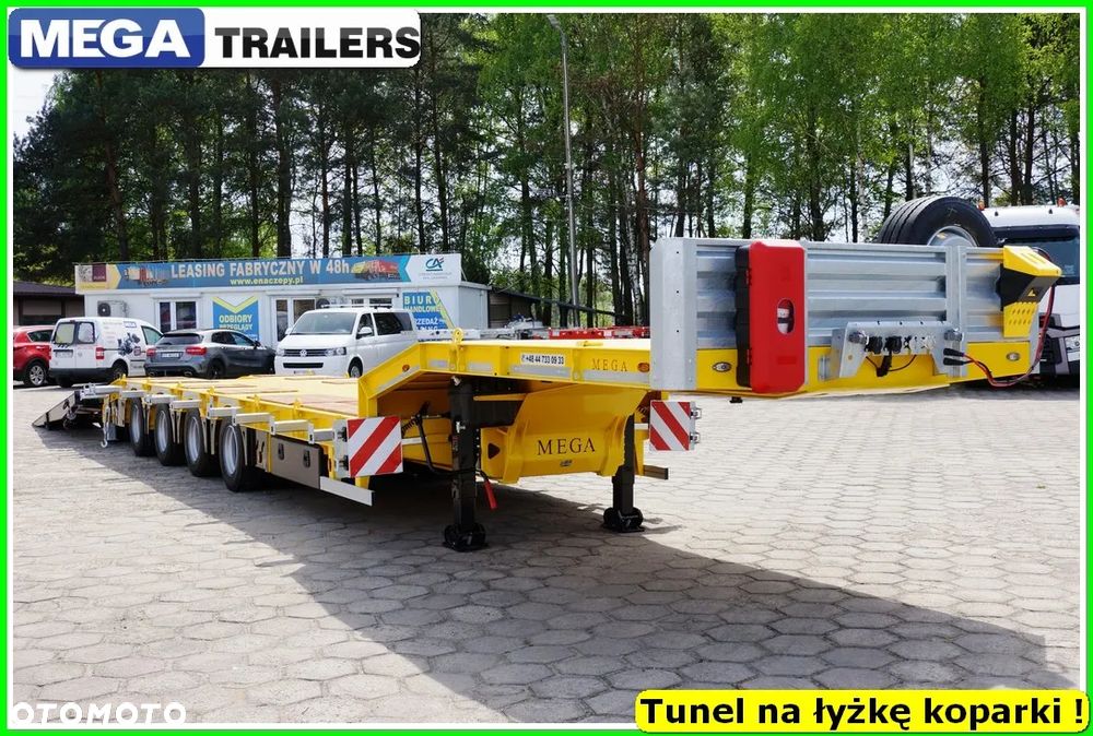 Mega Nisko podłoga 4 osie,  dł. 9,50 m, TUNEL na RAMIĘ KOPARKI !!! - 23