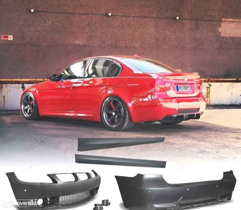 KIT CARROÇARIA BMW E90 05-08 COM PDC LOOK M3 - 1