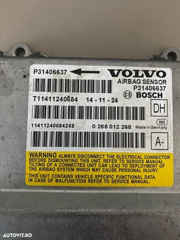 Calculator airbag SRS Volvo S60 V60 XC60 S80 XC70 V70 31406637 - 4