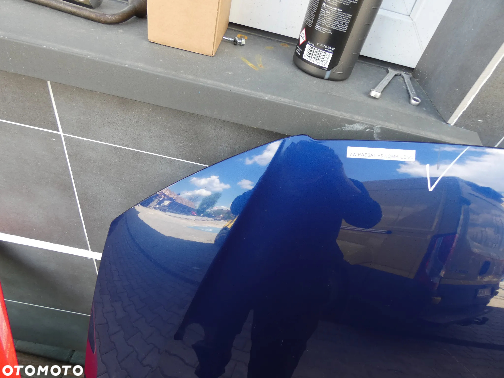 VW PASSAT B6 MASKA PRZÓD PRZEDNIA POKRYWA SILNIKA NIEBIESKA LD5Q GORLICE - 9