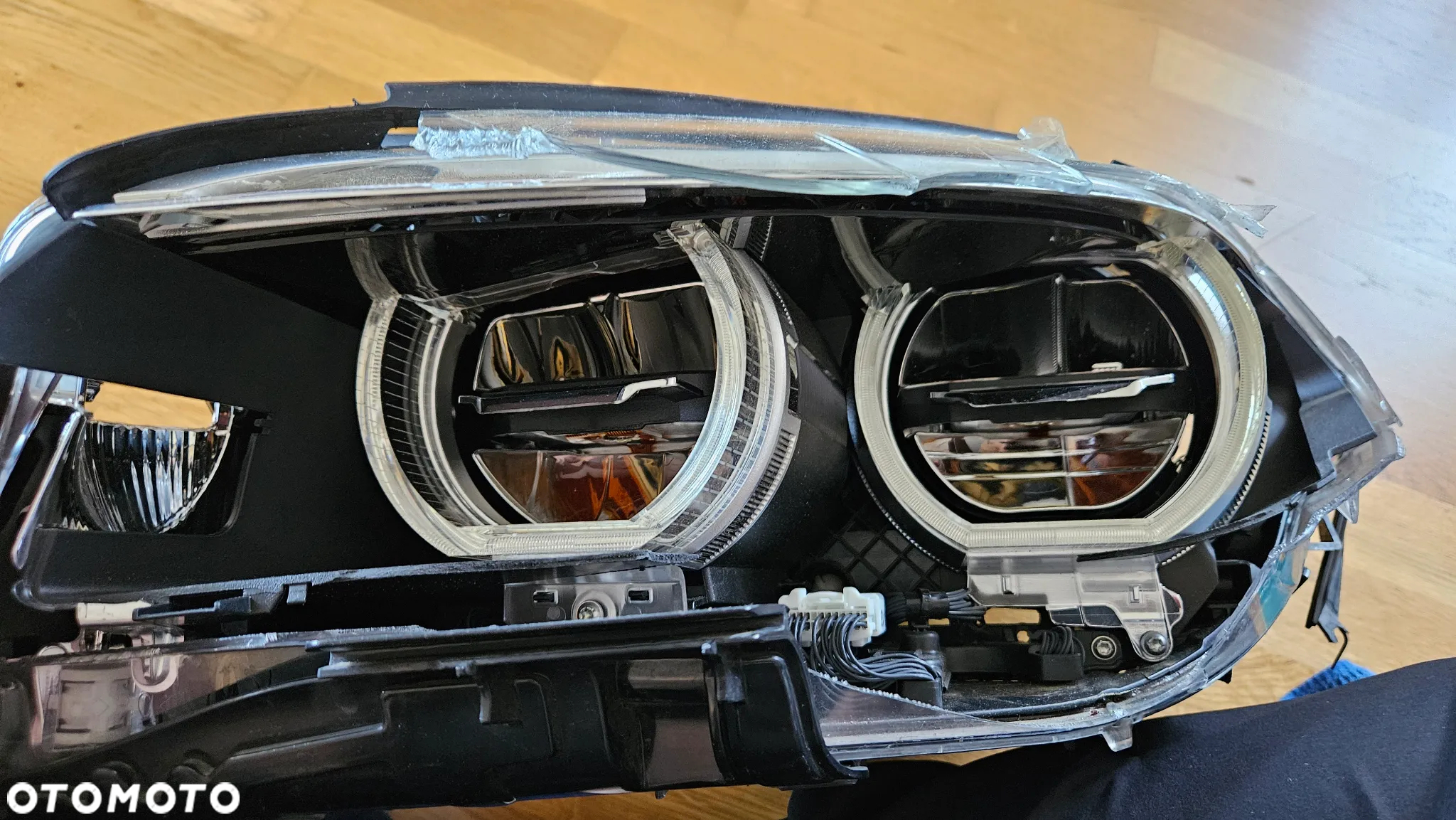 Reflektor lewy przód BMW F10 LCI Adaptive LED wersja USA uszkodzony - 3
