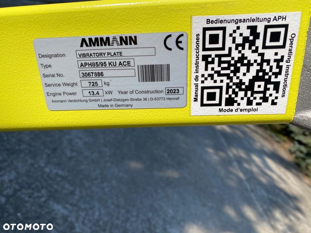 Ahlmann NOWA Ammann APH 85/95 KU ACEecon  725 kg, czujnik zagęszczenia - 8
