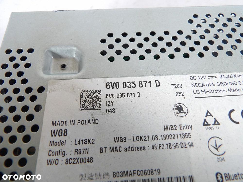SKODA FABIA III 3 RADIO 6V0035871D - 4