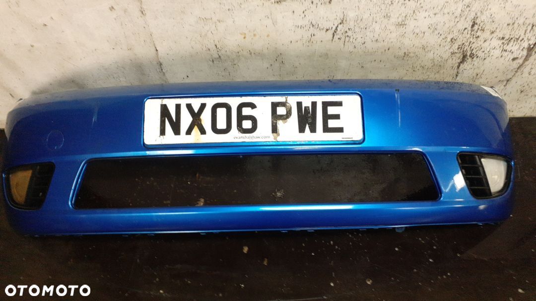 + ZDERZAK PRZÓD PRZEDNI DO FORD FIESTA MK6 VI 24 BŁĘKITNY HALOGENY - 1