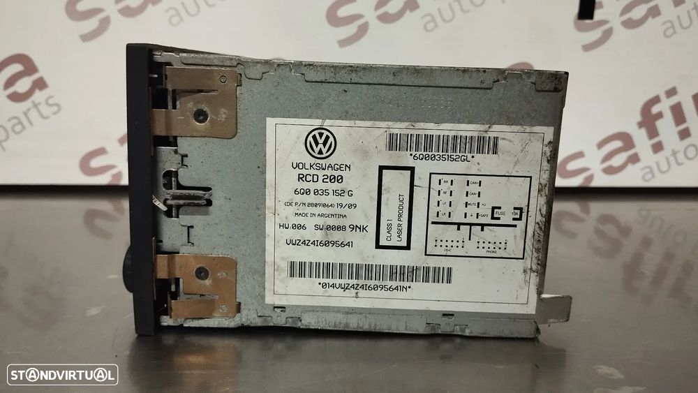 AUTO-RADIO CD ORIGINAL VOLKSWAGEN POLO 9N RCD200 6Q0035152G - 2