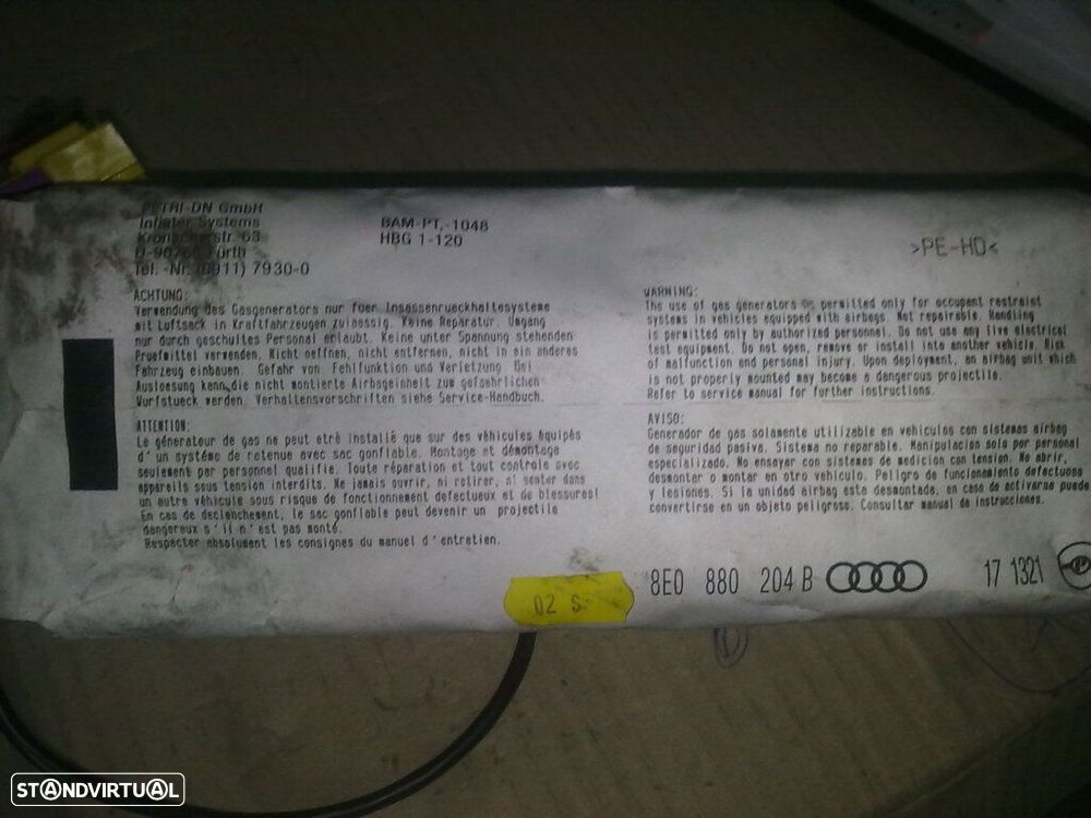 Airbag Passageiro 8E0880204B AUDI A4 2004 - 1