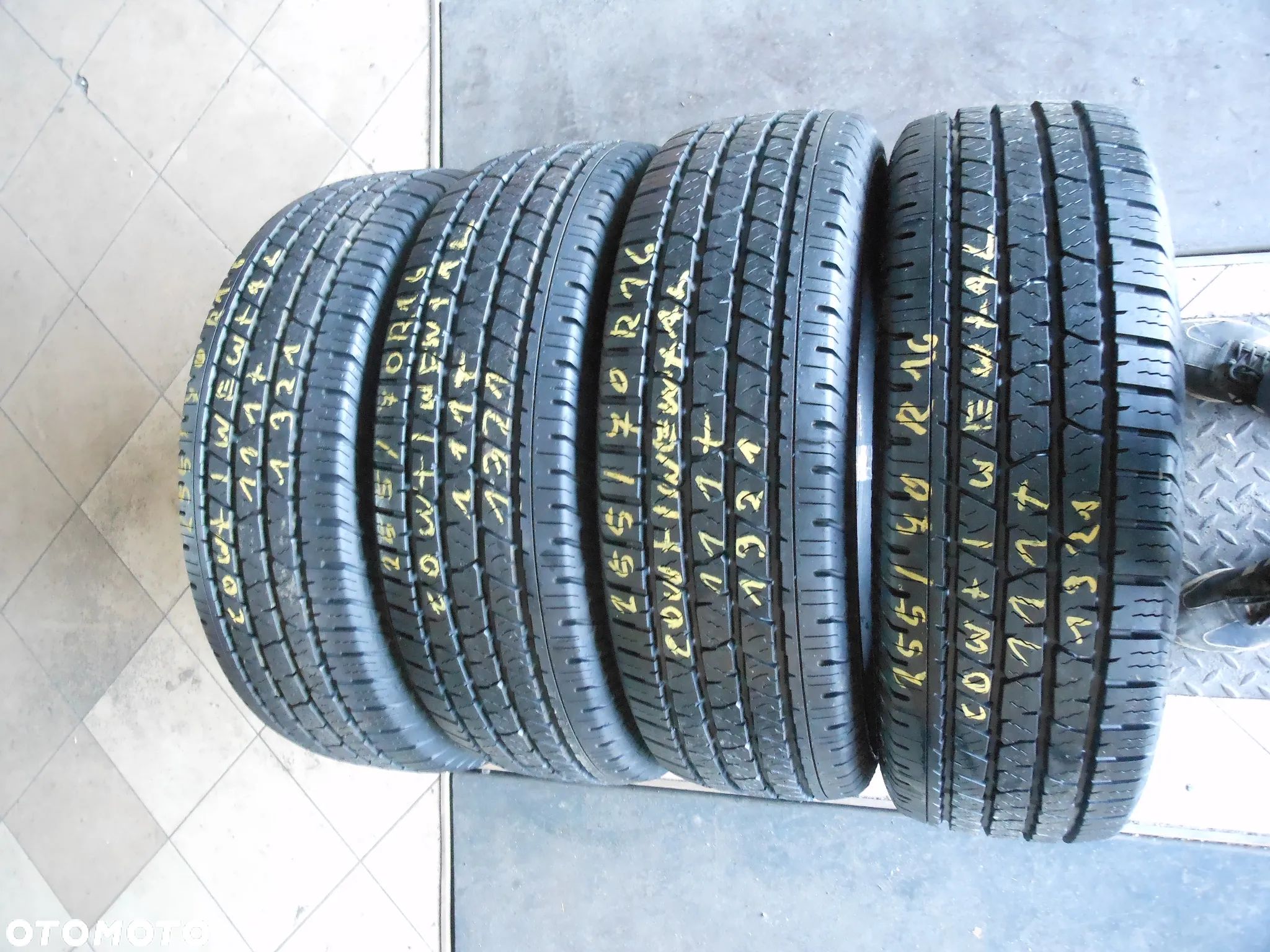 opony 255/70r16 continental cross contact LX 9,2mm demo jak nowe wielosezon komplet - 1
