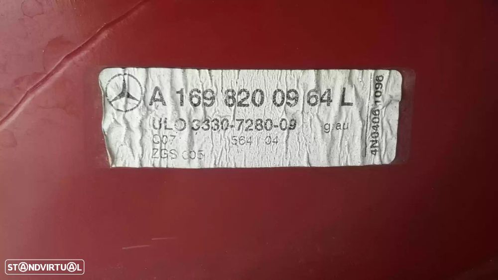 FAROLIM TRASEIRO ESQUERDO MERCEDES-BENZ CLASSE A 2006 -A1698200964 - 4