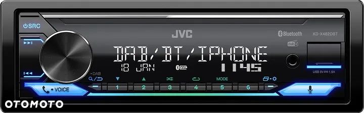 JVC KD-X482DBT Radio samochodowe AUX DAB / DAB+ Bluetooth VarioColor - 5