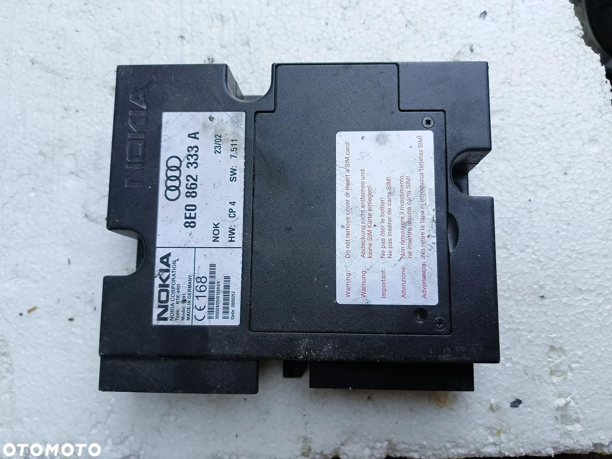 AUDI A4 B6 MODUŁ CENTRALKA TELEFONU NOKIA 8E0862333A - 1