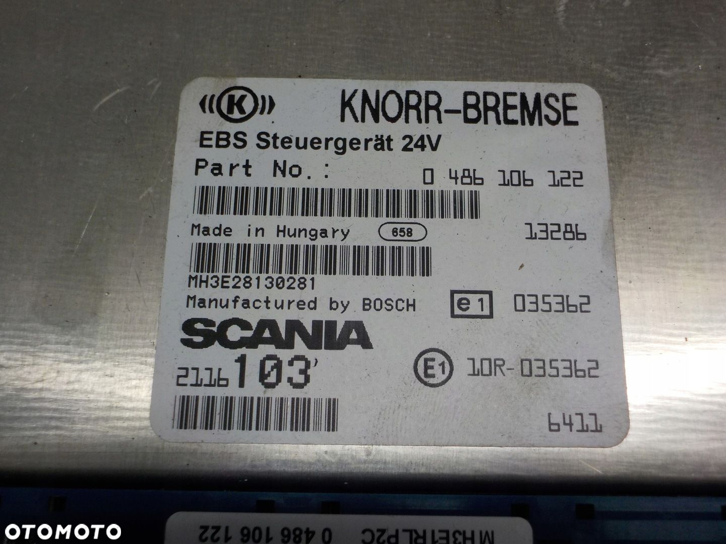 SCANIA R STEROWNIK EBS 0486106122 - 2