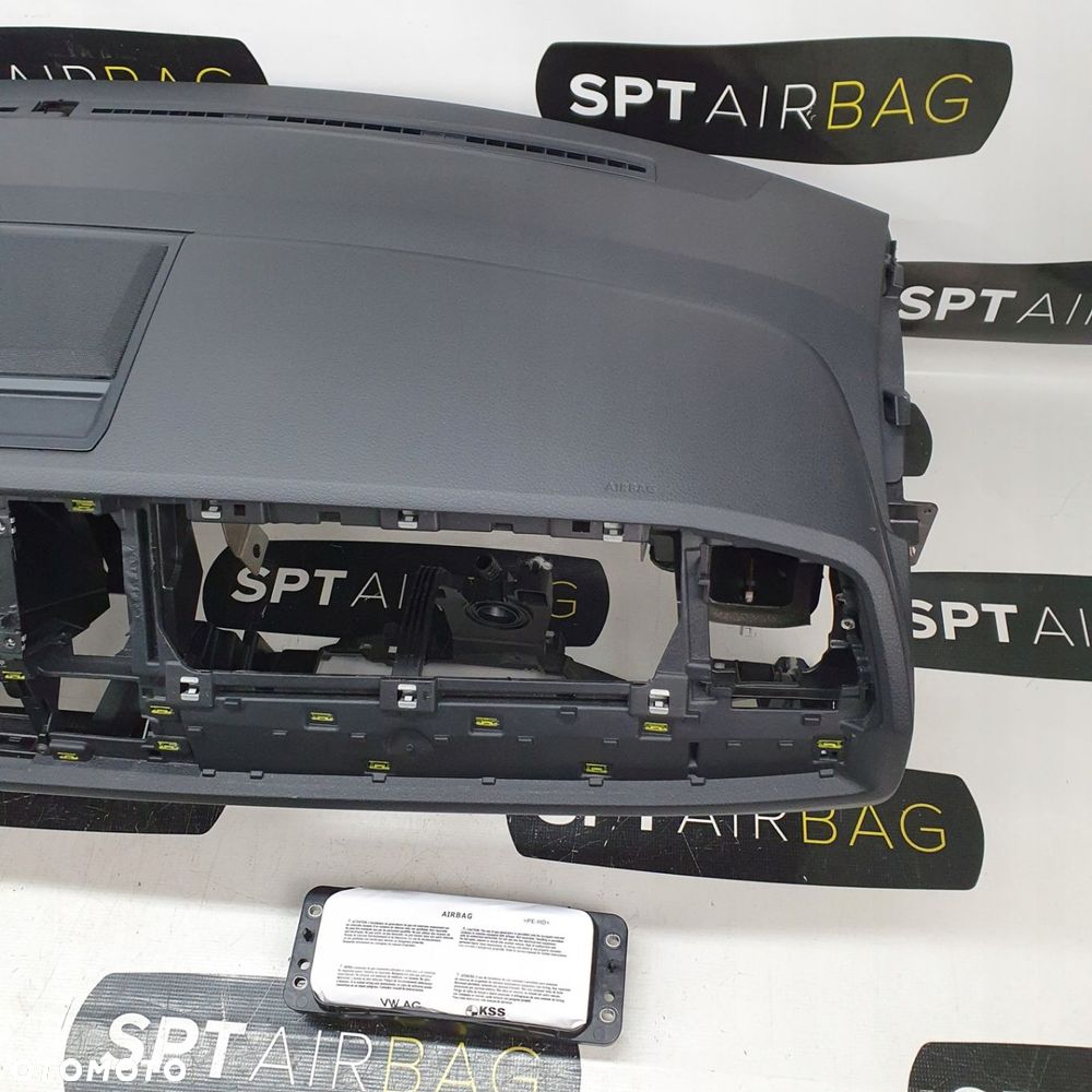 VW T6 DESKA ROZDZIELCZA KONSOLA KOKPIT PULPIT PODUSZKI AIRBAG AIR BAG PASY KIT SET - 4