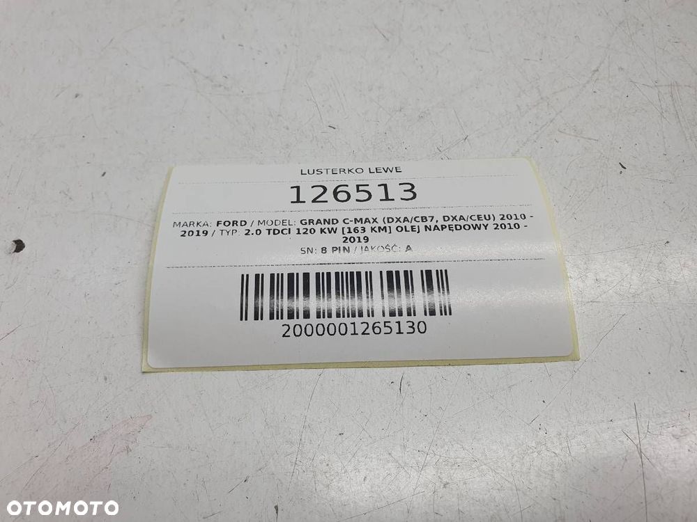 LUSTERKO LEWE ELEKTRYCZNE KIERUNKOWSKAZ FORD GRAND C-MAX EU 8 PIN - 7