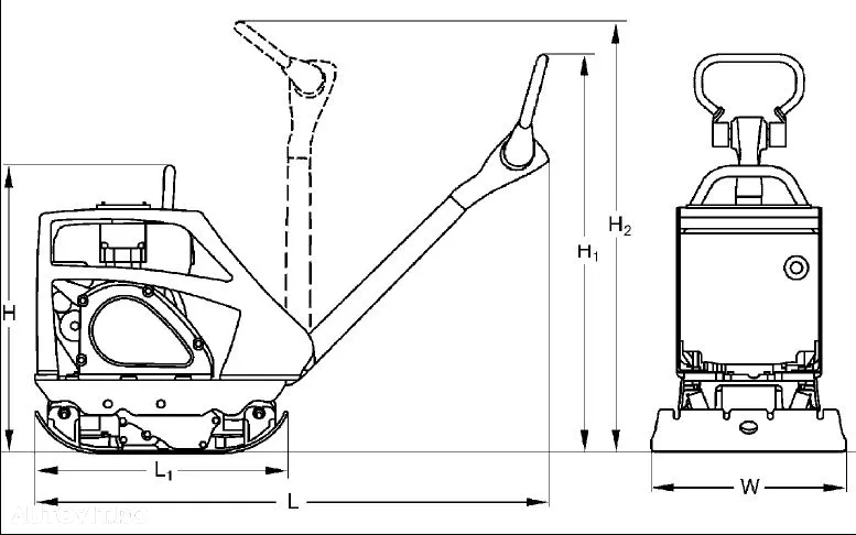 Placă compactoare reversibilă BOMAG BPR 25/50 - 12