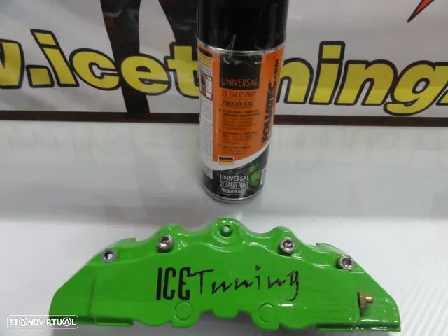 Tinta em spray de alta temperatura Foliatec para bombas / pinças de travão, kit 2 componentes em vermelho brilhante, azul brilhante, branco brilhante, preto brilhante, amarelo brilhante, cinza prata brilhante, gun metal brilhante, verde brilhante preto mate - 7
