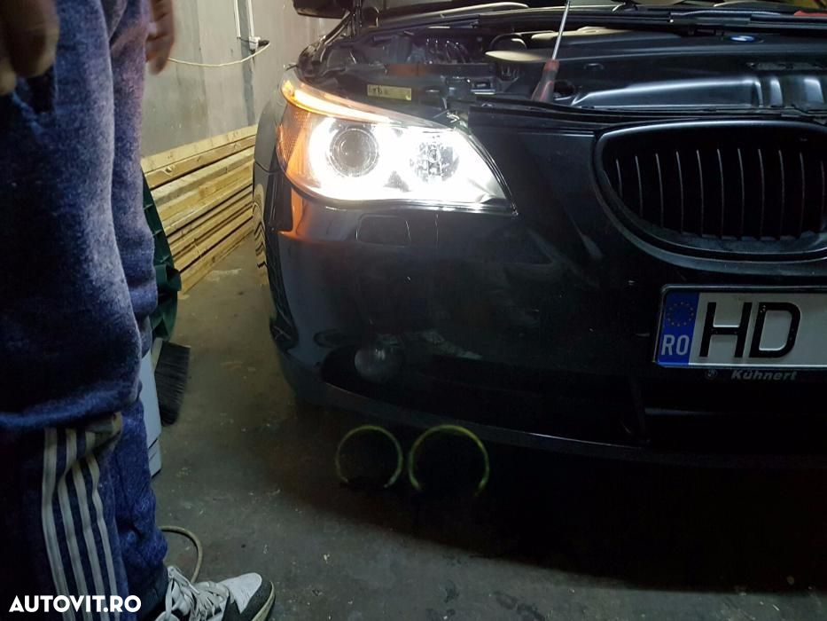 LED Marker Angel Eyes pentru BMW E60 E61 LCI Facelift Halogen 20W CREE LED ⭐️⭐️⭐️⭐️⭐️ - 4