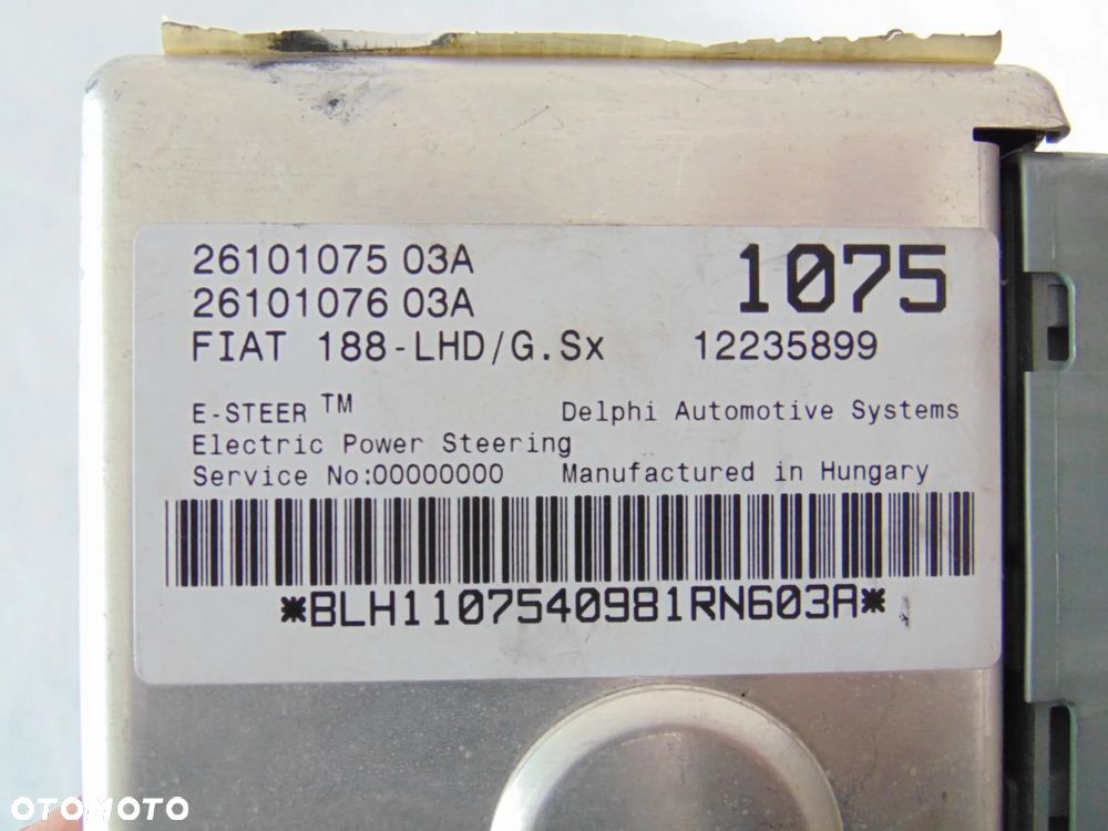 Pompa wspomagania wspomaganie elektryczne sterownik wspomagania 26101075 12235899 26103598 Fiat Punto 2 II FL lift 03-10r - 18