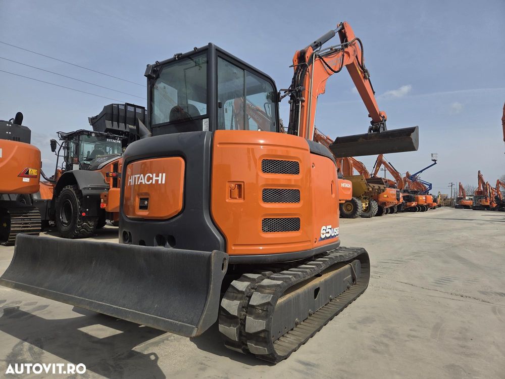 Hitachi ZX65USB-6, 2019, 2.006h, 6,5 TONE, CUPLA RAPIDA+2 CUPE EXCAVARE NOI+1 cupa taluz, inst picon pe brate, instal hidr rotire pe brate, LAMA NIVELARE, ad sapare 4,5m, ridica 4t, AC, posibilitate leasing-PROMOTIE 41900EUR+Tva - 1