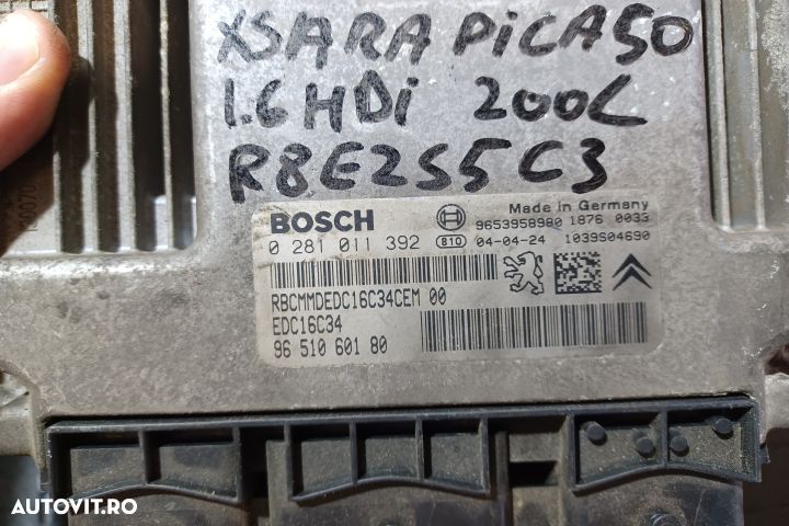 Calculator motor ECU 0281011392 - 1.6 HDI 0281011392 - 1.6 HDI Citroe - 3