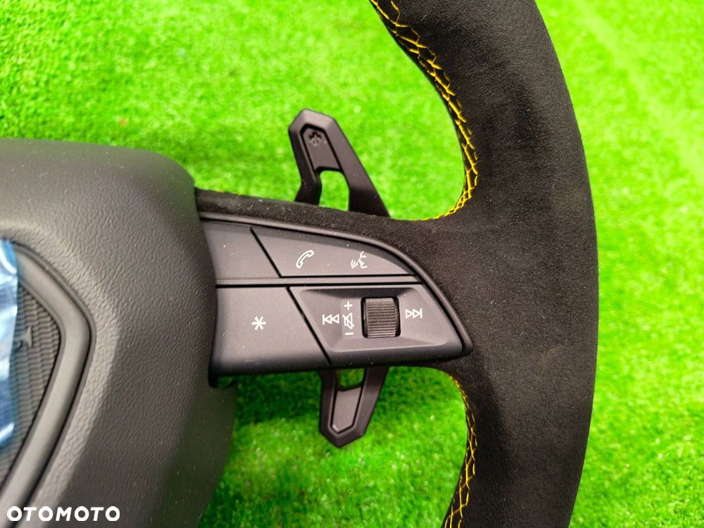 LAMBORGHINI URUS KIEROWNICA ŁOPATKI ALCANTARA ŻÓŁTA NIĆ - 6