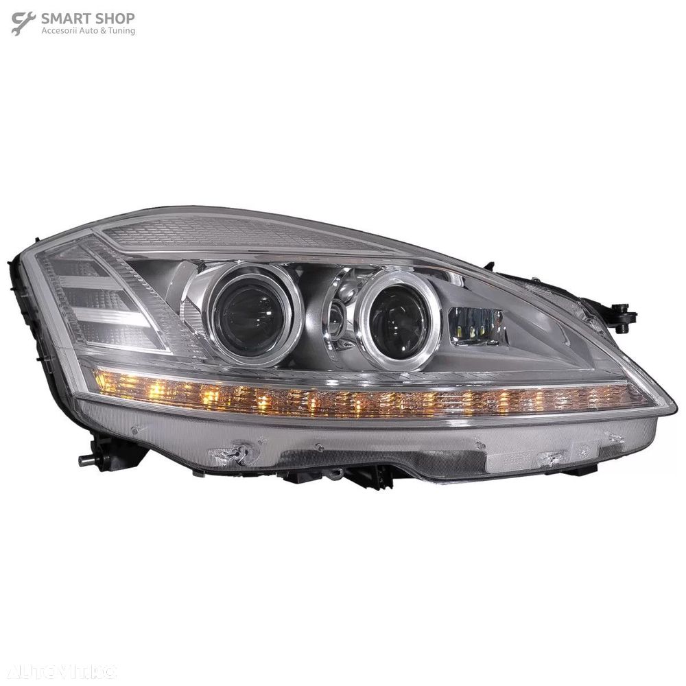 Faruri LED Mercedes Clasa S W221 (2005-2009) Facelift Look Semnalizare - 6