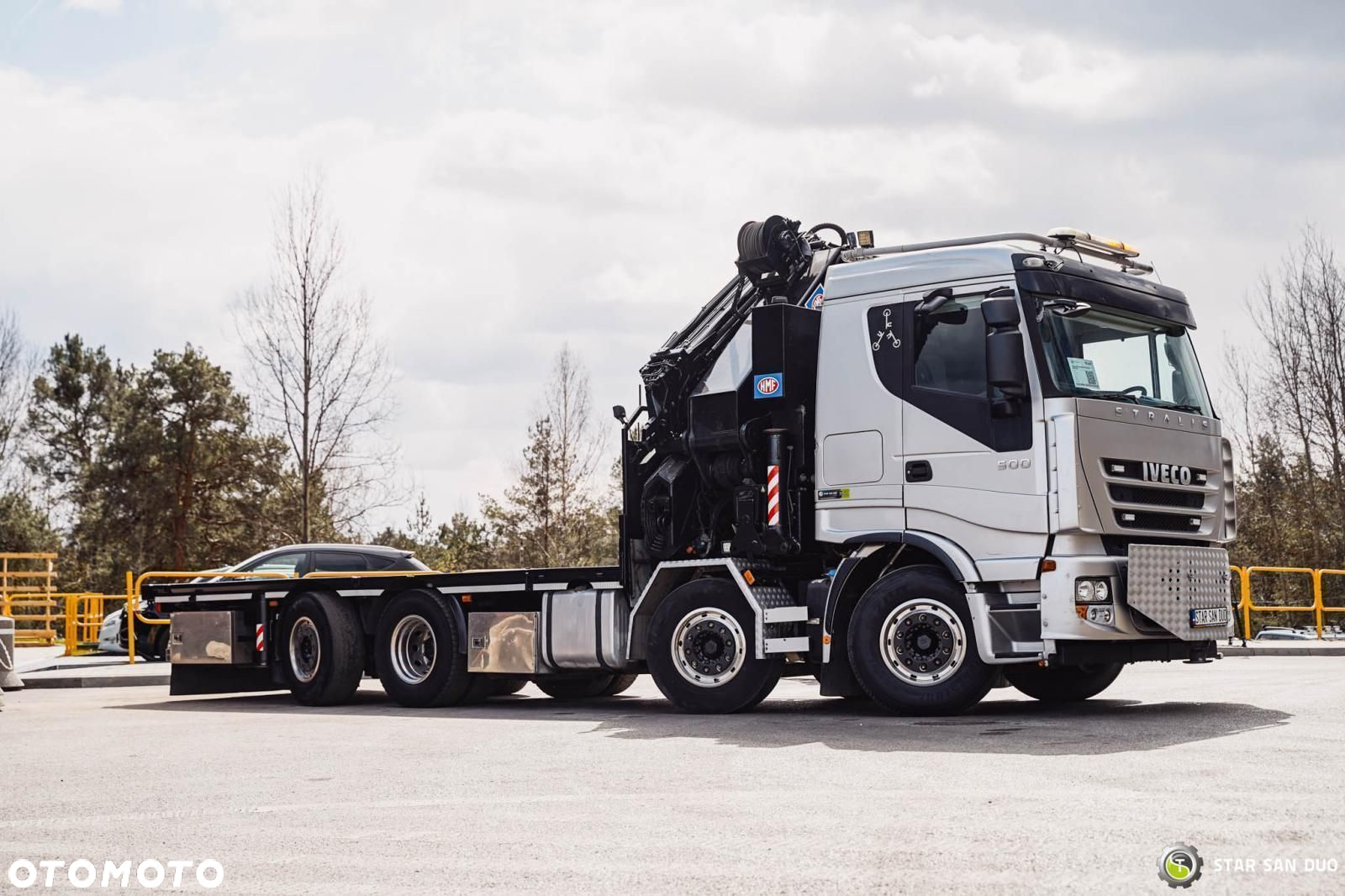 Iveco STRALIS AS320S50Y 8x2 HMF 8520-0K6 FLY JIB HDS Żuraw Wciągarka - 14
