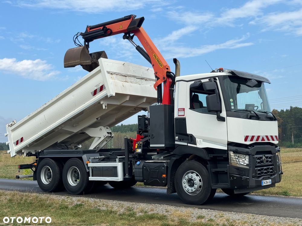 Renault RENAULT C 380 / 6x4 / WYWROTKA + HDS PALFINGER 17.001 / HYDROBURTA / EURO 6 / STEROWANIE RADIOWE - 11
