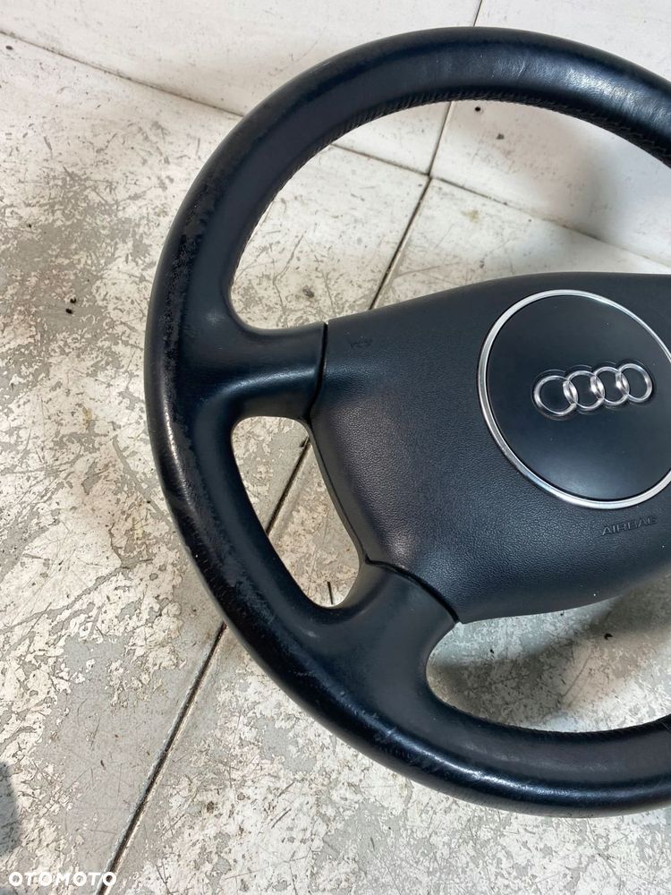 kierownica+poduszka audi a4 b6 4 ramienna czarna skóra - 4