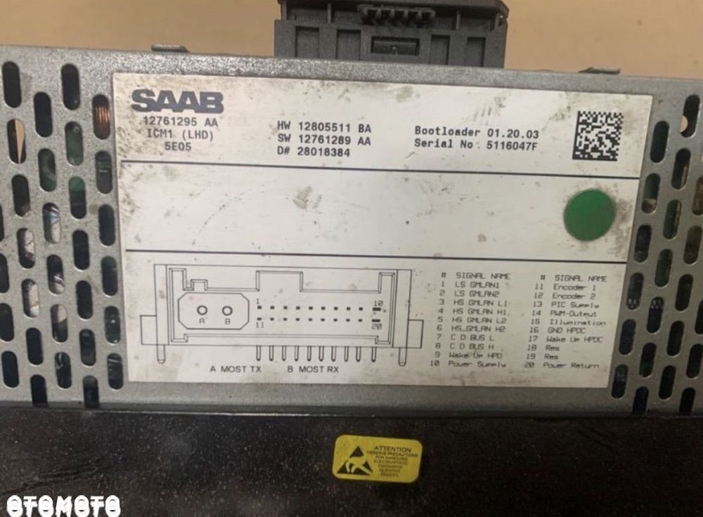 12761295 radio radioodtwarzacz Saab 9-3 II 2 europa - 2