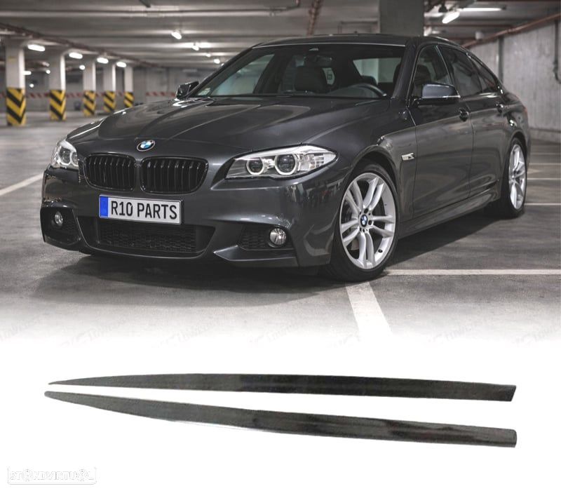 EMBALADEIRAS LATERAIS BMW F10 F11 LOOK M PERFORMANCE 10-17 PRETO BRILHANTE - 1