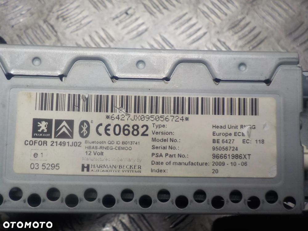 CITROEN C4 PICASSO RADIONAWIGACJA RNEG 96661986XT - 5