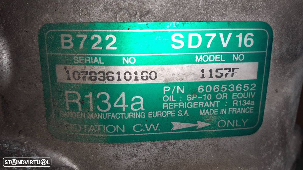 COMPRESSOR AR CONDICIONADO ALFA ROMEO 156 2002 -B722 - 4