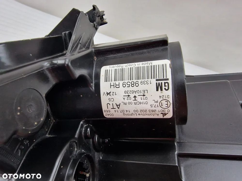OPEL ZAFIRA C 12- PRAWA ZWYKŁA LAMPA PRZEDNIA PRZÓD , NR 13399859 , NR AUKCJI LL466 - 19
