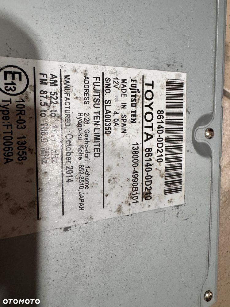 nawigacja toyota yaris 86140-0d210 z modułem nawigacji - 2