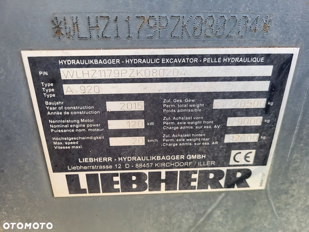 Liebherr A920 / z Niemiec / Stan idealny / - 7