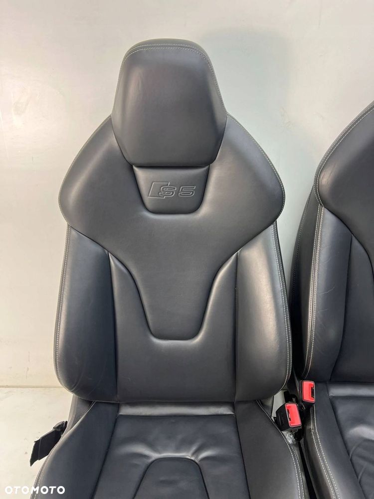 Komplet foteli z boczkami RECARO GRZENE PAMIĘĆ EU SKÓRA SCHOWKI Audi S5 - 14