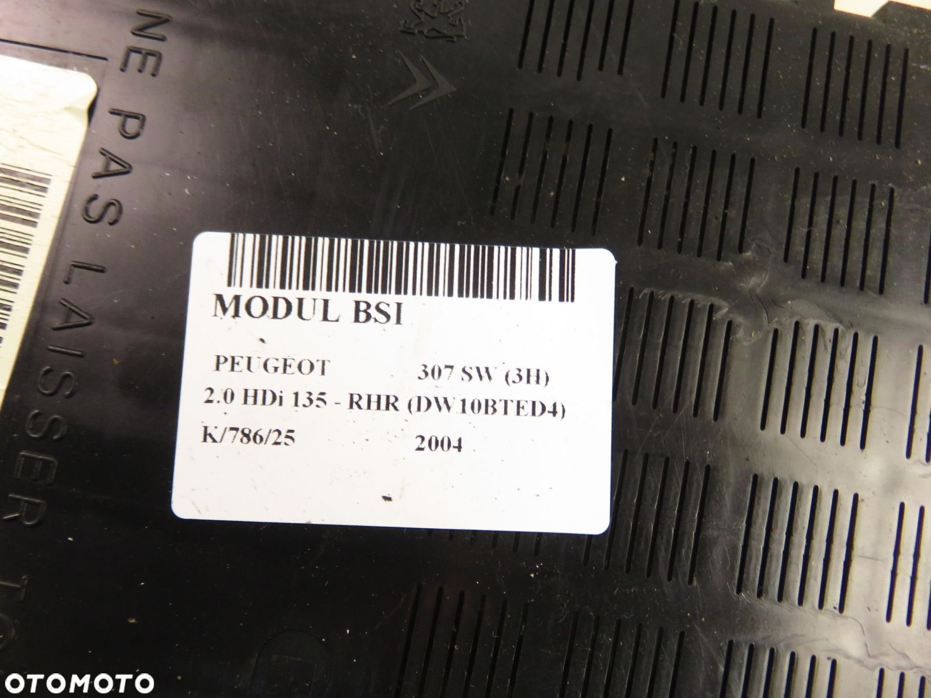 BSI PEUGEOT 307 SW 2.0 HDi 9651197580A 9651196880A - 10