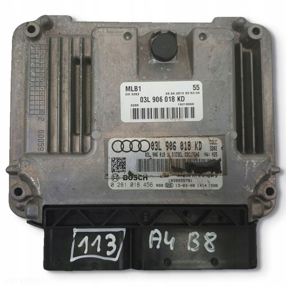 Audi A4 B8 2.0 TDI STEROWNIK SILNIKA komputer 03L906018KD - 5