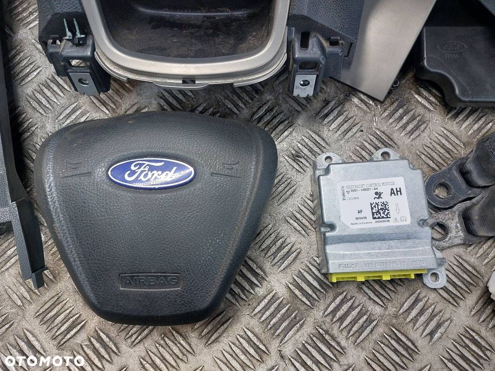 ZESTAW AIRBAG MODUŁ PODUSZKI PASY KOKPIT DESKA FORD FIESTA MK6 MK7 08-17 - 2
