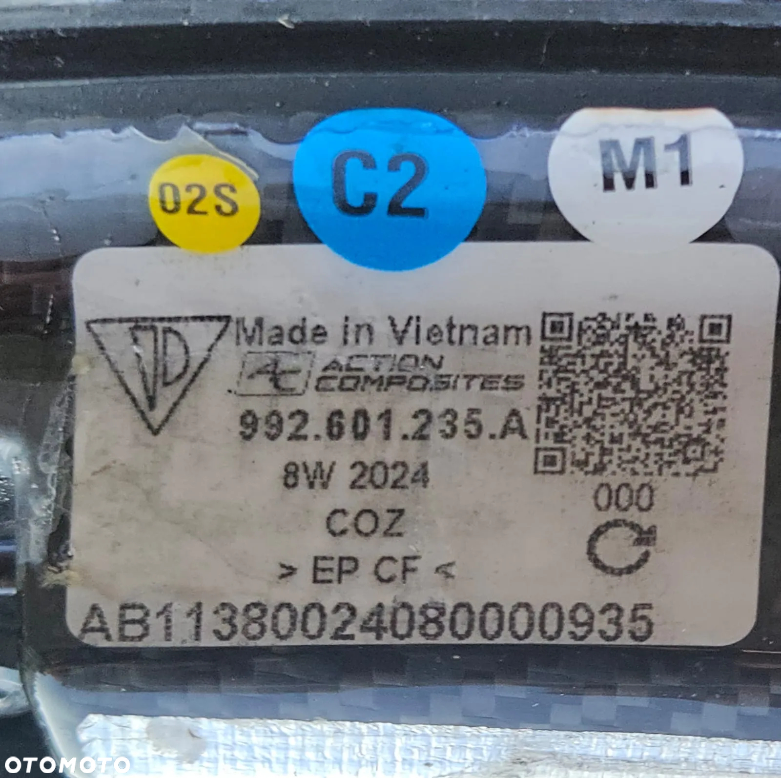 KARBON CARBON Nakładka, dokładka felga dekor błotnik PORSCHE 911 992 - 7