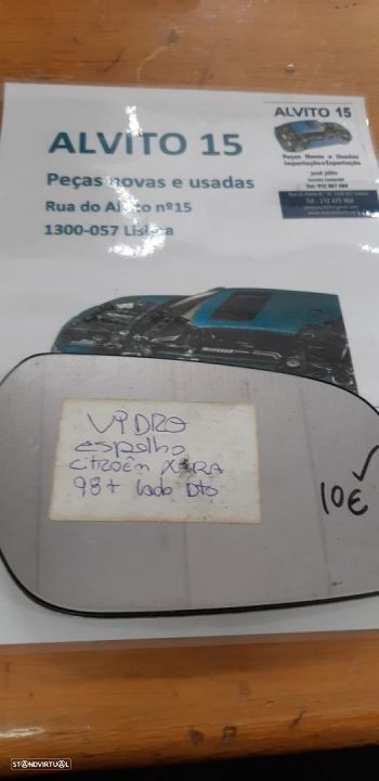 Vidro Espelho Retrovisor Direito Citroen Xara 1998 - 1