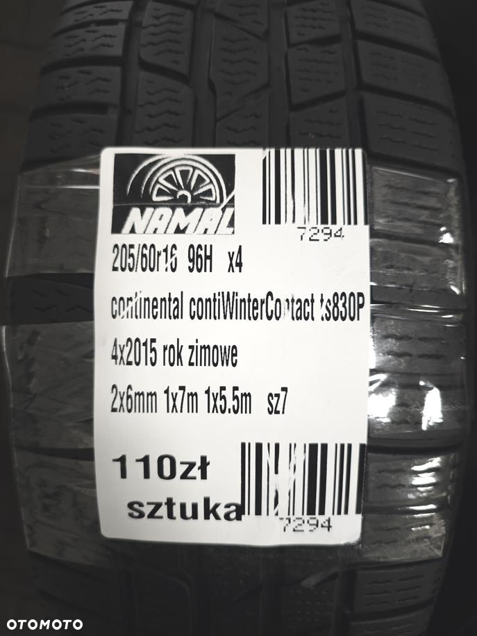 205/60R16 continental opony zimowe 7mm 7294 - 11
