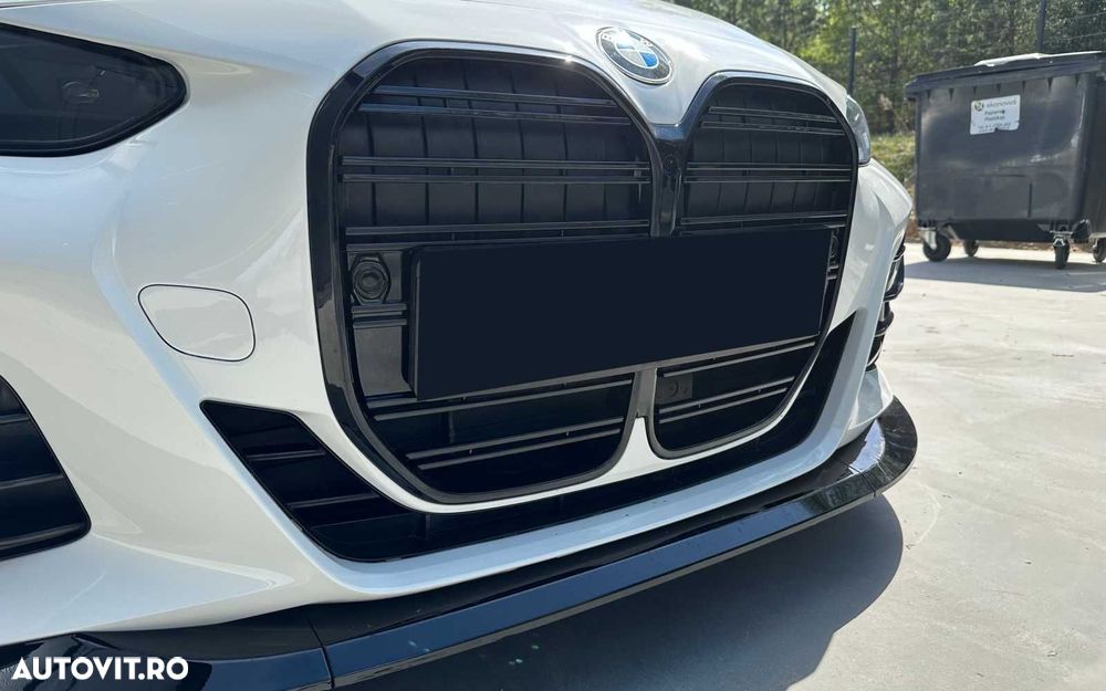 Grila Dubla Grile Nari Duble M BMW Seria 4 G22 G23, Negru Lucios - 6
