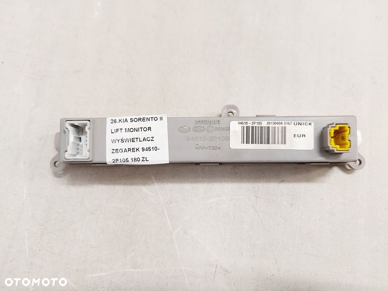 KIA SORENTO II 2 LIFT MONITOR WYŚWIETLACZ ZEGAREK 94510-2P105 - 5