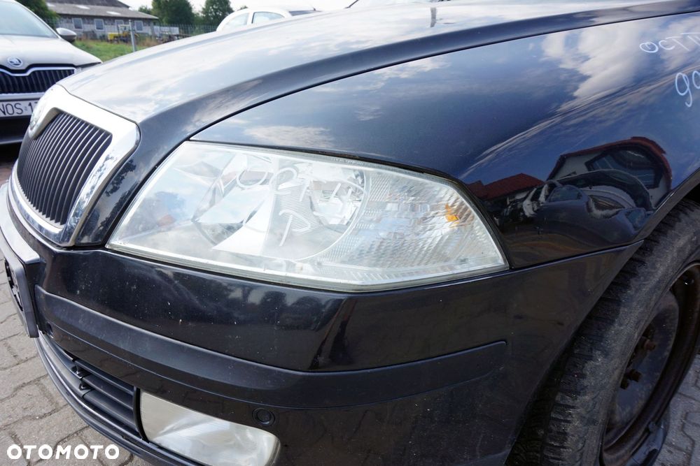 MASKA ZDERZAK BŁOTNIKI LAMPY OCTAVIA II 1Z3 9910  SKODA 2004-2008 CZARNY PRZÓD KOMPLETNY - 20